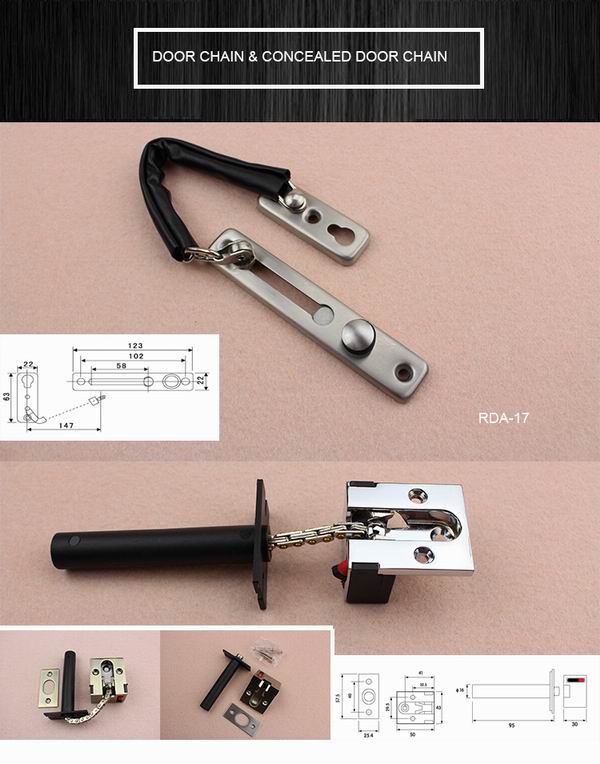 Door protector tool Zinc alloy entrance Door guard with chrome finish